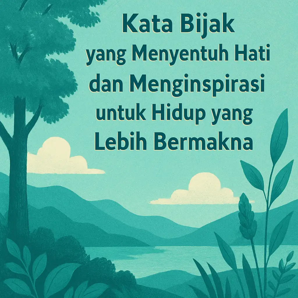 Kata Bijak yang Menyentuh Hati dan Menginspirasi untuk Hidup yang Lebih Bermakna